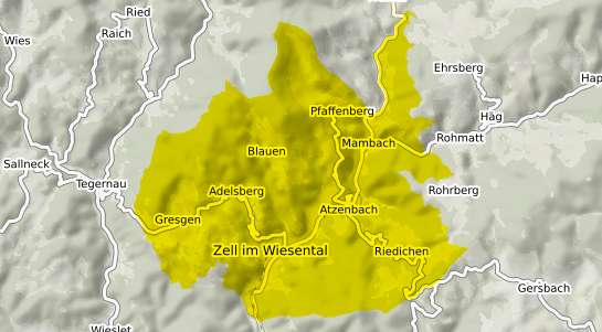 Immobilienpreisekarte Zell im Wiesental